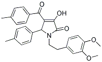 1-(3,4-DIMETHOXYPHENETHYL)-3-HYDROXY-4-(4-METHYLBENZOYL)-5-(4-METHYLPHENYL)-1,5-DIHYDRO-2H-PYRROL-2-ONE Struktur