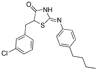 (2Z)-2-[(4-BUTYLPHENYL)IMINO]-5-(3-CHLOROBENZYL)-1,3-THIAZOLIDIN-4-ONE Struktur