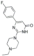 2-(4-ETHYLPIPERAZIN-1-YL)-6-(4-FLUOROPHENYL)PYRIMIDIN-4(3H)-ONE Struktur