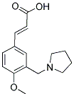 (2E)-3-[4-METHOXY-3-(1-PYRROLIDINYLMETHYL)PHENYL]-2-PROPENOIC ACID Struktur