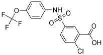 2-CHLORO-5-([[4-(TRIFLUOROMETHOXY)PHENYL]AMINO]SULFONYL)BENZOIC ACID Struktur