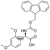 (R)-(2,4-DIMETHOXY-PHENYL)-[(9H-FLUOREN-9-YLMETHOXYCARBONYLAMINO)]-ACETIC ACID Struktur