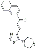 (2E)-3-(5-MORPHOLIN-4-YL-1,2,3-THIADIAZOL-4-YL)-1-(2-NAPHTHYL)PROP-2-EN-1-ONE Struktur