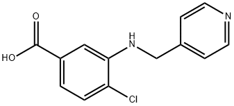 4-CHLORO-3-((PYRIDIN-4-YLMETHYL)AMINO)BENZOIC ACID Struktur