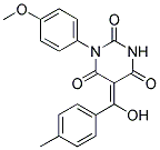 (5E)-5-[HYDROXY(4-METHYLPHENYL)METHYLENE]-1-(4-METHOXYPHENYL)PYRIMIDINE-2,4,6(1H,3H,5H)-TRIONE Struktur