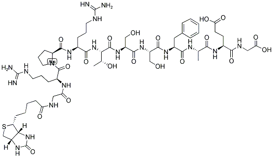 BIOTIN-GLY-ARG-PRO-ARG-THR-SER-SER-PHE-ALA-GLU-GLY-OH Struktur