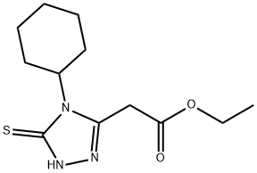 ETHYL (4-CYCLOHEXYL-5-MERCAPTO-4H-1,2,4-TRIAZOL-3-YL)ACETATE Struktur