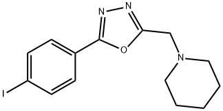 1-([5-(4-IODOPHENYL)-1,3,4-OXADIAZOL-2-YL]METHYL)PIPERIDINE Struktur