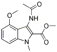 3-ACETYLAMINO-4-METHOXY-1-METHYL-1H-INDOLE-2-CARBOXYLIC ACID METHYL ESTER Struktur