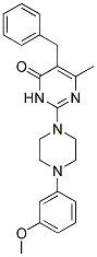 5-BENZYL-2-[4-(3-METHOXYPHENYL)-1-PIPERAZINYL]-6-METHYL-4(3H)-PYRIMIDINONE Struktur