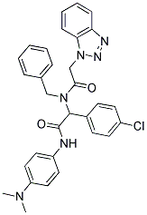 2-(2-(1H-BENZO[D][1,2,3]TRIAZOL-1-YL)-N-BENZYLACETAMIDO)-2-(4-CHLOROPHENYL)-N-(4-(DIMETHYLAMINO)PHENYL)ACETAMIDE Struktur