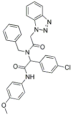 2-(2-(1H-BENZO[D][1,2,3]TRIAZOL-1-YL)-N-BENZYLACETAMIDO)-2-(4-CHLOROPHENYL)-N-(4-METHOXYPHENYL)ACETAMIDE Struktur