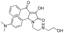 4-BENZOYL-5-[4-(DIMETHYLAMINO)PHENYL]-3-HYDROXY-1-{2-[(2-HYDROXYETHYL)AMINO]ETHYL}-1,5-DIHYDRO-2H-PYRROL-2-ONE Struktur