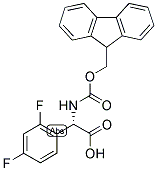 (S)-(2,4-DIFLUORO-PHENYL)-[(9H-FLUOREN-9-YLMETHOXYCARBONYLAMINO)]-ACETIC ACID Struktur