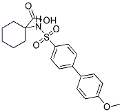 1-([(4'-METHOXY[1,1'-BIPHENYL]-4-YL)SULFONYL]AMINO)CYCLOHEXANECARBOXYLIC ACID Struktur