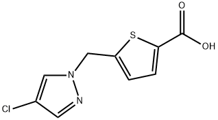 5-[(4-CHLORO-1H-PYRAZOL-1-YL)METHYL]THIOPHENE-2-CARBOXYLIC ACID Struktur