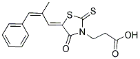 3-[5-(2-METHYL-3-PHENYL-ALLYLIDENE)-4-OXO-2-THIOXO-THIAZOLIDIN-3-YL]-PROPIONIC ACID Struktur