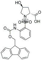 (2R,4S)-1-[2-(9H-FLUOREN-9-YLMETHOXYCARBONYLAMINO)-BENZENESULFONYL]-4-HYDROXY-PYRROLIDINE-2-CARBOXYLIC ACID Struktur