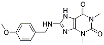 8-[(4-METHOXYBENZYL)AMINO]-1,3-DIMETHYL-3,7-DIHYDRO-1H-PURINE-2,6-DIONE Struktur