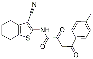 N-(3-CYANO-4,5,6,7-TETRAHYDRO-1-BENZOTHIEN-2-YL)-4-(4-METHYLPHENYL)-2,4-DIOXOBUTANAMIDE Struktur