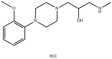 1-[4-(2-METHOXY-PHENYL)-PIPERAZIN-1-YL]-3-METHYL-AMINO-PROPAN-2-OL TRIHYDROCHLORIDE Struktur