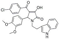 1-(2-(1H-INDOL-3-YL)ETHYL)-4-(4-CHLOROBENZOYL)-5-(3,4-DIMETHOXYPHENYL)-3-HYDROXY-1H-PYRROL-2(5H)-ONE Struktur