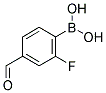 2-FLUORO-4-FORMYLPHENYLBORONIC ACID Struktur