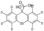 BENZILIC-D10 ACID (RINGS-D10) Struktur