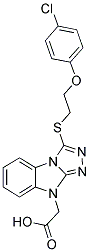 (3-[2-(4-CHLORO-PHENOXY)-ETHYLSULFANYL]-BENZO[4,5]IMIDAZO[2,1-C][1,2,4]TRIAZOL-9-YL)-ACETIC ACID Struktur