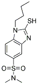 1-BUTYL-2-MERCAPTO-N,N-DIMETHYL-1H-BENZIMIDAZOLE-5-SULFONAMIDE Struktur