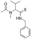 N-(1-[(BENZYLAMINO)CARBONOTHIOYL]-2-METHYLPROPYL)-N-METHYLACETAMIDE Struktur