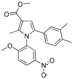 5-(3,4-DIMETHYL-PHENYL)-1-(2-METHOXY-5-NITRO-PHENYL)-2-METHYL-1H-PYRROLE-3-CARBOXYLIC ACID METHYL ESTER Struktur