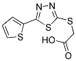 ([5-(2-THIENYL)-1,3,4-THIADIAZOL-2-YL]SULFANYL)ACETIC ACID Struktur