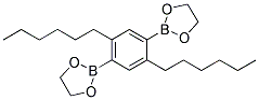 2,5-BIS(HEXYL)-1,4-BENZENEBIS(BORONIC ACID) ETHYLENE GLYCOL ESTER Struktur