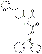 (S)-N-ALPHA-(9-FLUORENYLMETHYLOXYCARBONYL)-4-DIOXOLANYL-CYCLOHEXYLGLYCINE Struktur