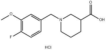 1-(4-FLUORO-3-METHOXYBENZYL)PIPERIDINE-3-CARBOXYLIC ACID HYDROCHLORIDE Struktur