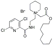 1-(2-(3,6-DICHLOROPICOLINAMIDO)ETHYL)-1-(2-(OCTYLOXY)-2-OXOETHYL)PIPERIDINIUM BROMIDE Struktur