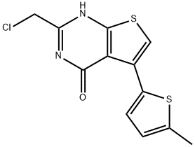 2-(CHLOROMETHYL)-5-(5-METHYLTHIEN-2-YL)THIENO[2,3-D]PYRIMIDIN-4(3H)-ONE Struktur