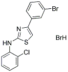 (4-(3-BROMOPHENYL)(2,5-THIAZOLYL))(2-CHLOROPHENYL)AMINE, HYDROBROMIDE Struktur