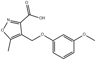 4-[(3-METHOXYPHENOXY)METHYL]-5-METHYLISOXAZOLE-3-CARBOXYLIC ACID Struktur