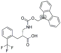 (R)-2-[(9H-FLUOREN-9-YLMETHOXYCARBONYLAMINO)-METHYL]-3-(2-TRIFLUOROMETHYL-PHENYL)-PROPIONIC ACID Struktur