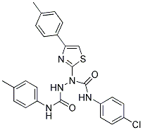 N~1~-(4-CHLOROPHENYL)-1-[4-(4-METHYLPHENYL)-1,3-THIAZOL-2-YL]-N~2~-(4-METHYLPHENYL)-1,2-HYDRAZINEDICARBOXAMIDE Struktur