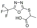 2-([5-(TRIFLUOROMETHYL)-1,3,4-OXADIAZOL-2-YL]SULFANYL)PROPANOIC ACID Struktur