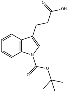 3-(2-CARBOXY-ETHYL)-INDOLE-1-CARBOXYLIC ACID TERT-BUTYL ESTER Struktur