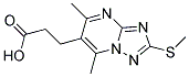 3-[5,7-DIMETHYL-2-(METHYLTHIO)[1,2,4]TRIAZOLO[1,5-A]PYRIMIDIN-6-YL]PROPANOIC ACID Struktur