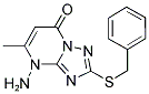 4-AMINO-2-(BENZYLTHIO)-5-METHYL[1,2,4]TRIAZOLO[1,5-A]PYRIMIDIN-7(4H)-ONE Struktur