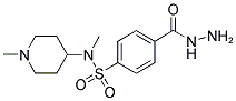 4-(HYDRAZINOCARBONYL)-N-METHYL-N-(1-METHYLPIPERIDIN-4-YL)BENZENESULFONAMIDE Struktur