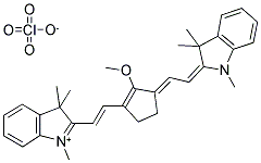 2-((E)-2-(2-METHOXY-3-[(E)-2-(1,3,3-TRIMETHYL-1,3-DIHYDRO-2H-INDOL-2-YLIDENE)ETHYLIDENE]-1-CYCLOPENTEN-1-YL)ETHENYL)-1,3,3-TRIMETHYL-3H-INDOLIUM PERCHLORATE Struktur