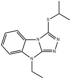 9-ETHYL-3-ISOPROPYLSULFANYL-9H-BENZO[4,5]IMIDAZO[2,1-C][1,2,4]TRIAZOLE Struktur