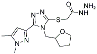 [5-(1,5-DIMETHYL-1 H-PYRAZOL-3-YL)-4-(TETRAHYDRO-FURAN-2-YLMETHYL)-4 H-[1,2,4]TRIAZOL-3-YLSULFANYL]-ACETIC ACID HYDRAZIDE Struktur